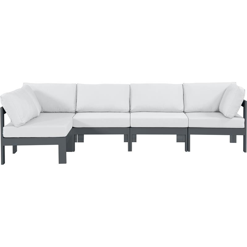 Meridian Furniture Nizuc White Outdoor Patio Modular Sectional