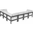 Meridian Furniture Nizuc White Outdoor Patio Modular Sectional