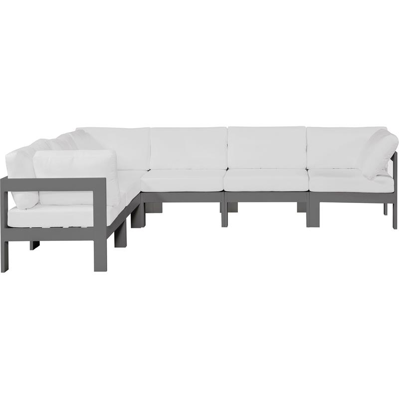 Meridian Furniture Nizuc White Outdoor Patio Modular Sectional