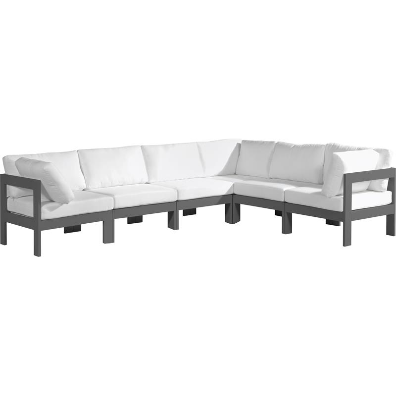 Meridian Furniture Nizuc White Outdoor Patio Modular Sectional