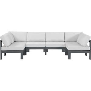 Meridian Furniture Nizuc White Outdoor Patio Modular Sectional