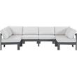 Meridian Furniture Nizuc White Outdoor Patio Modular Sectional