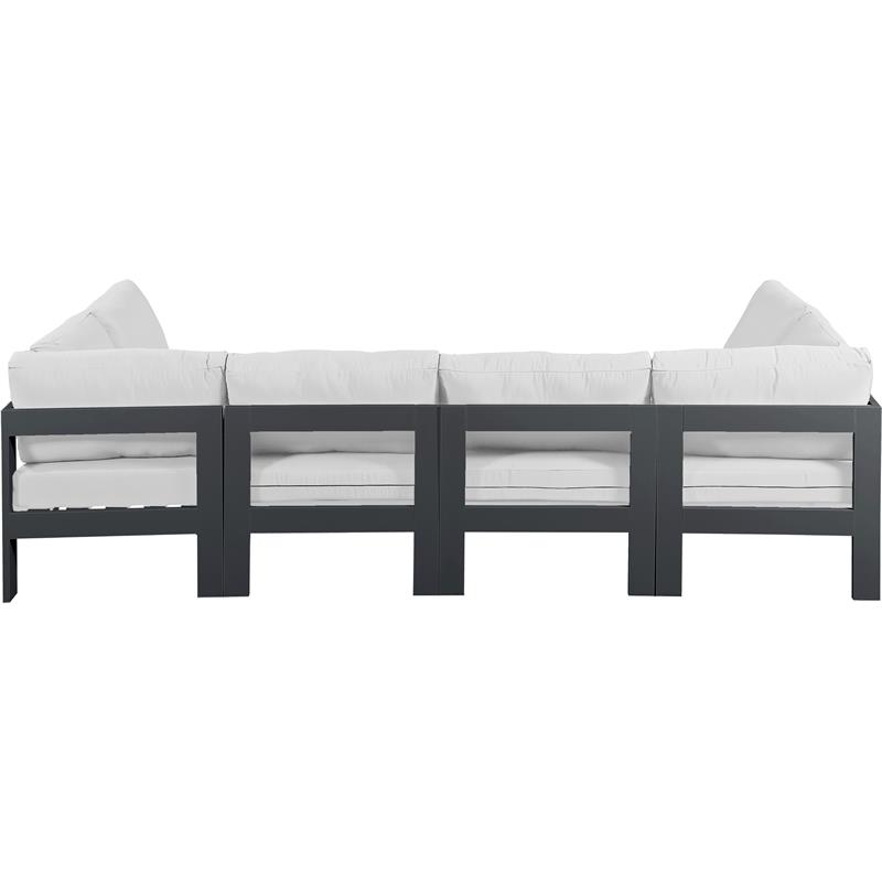 Meridian Furniture Nizuc White Outdoor Patio Modular Sectional