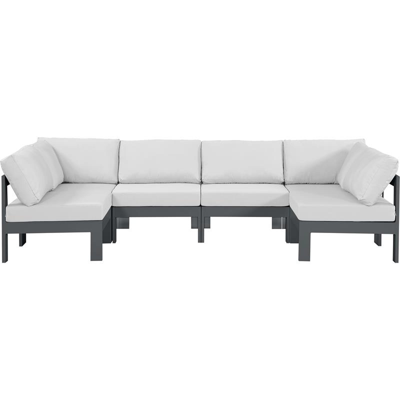 Meridian Furniture Nizuc White Outdoor Patio Modular Sectional
