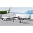 Meridian Furniture Nizuc White Outdoor Patio Modular Sectional