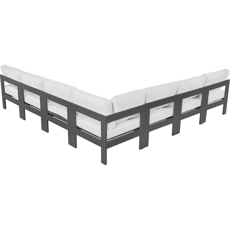 Meridian Furniture Nizuc White Outdoor Patio Modular Sectional