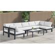 Meridian Furniture Nizuc White Outdoor Patio Modular Sectional