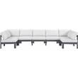 Meridian Furniture Nizuc White Outdoor Patio Modular Sectional
