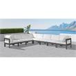 Meridian Furniture Nizuc White Outdoor Patio Modular Sectional