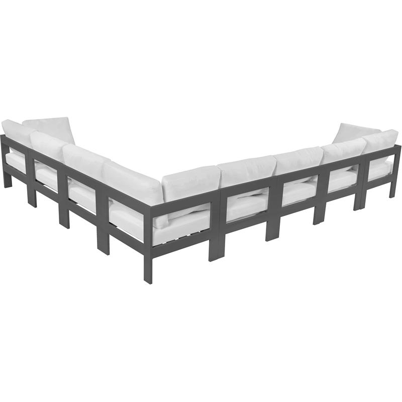 Meridian Furniture Nizuc White Outdoor Patio Modular Sectional