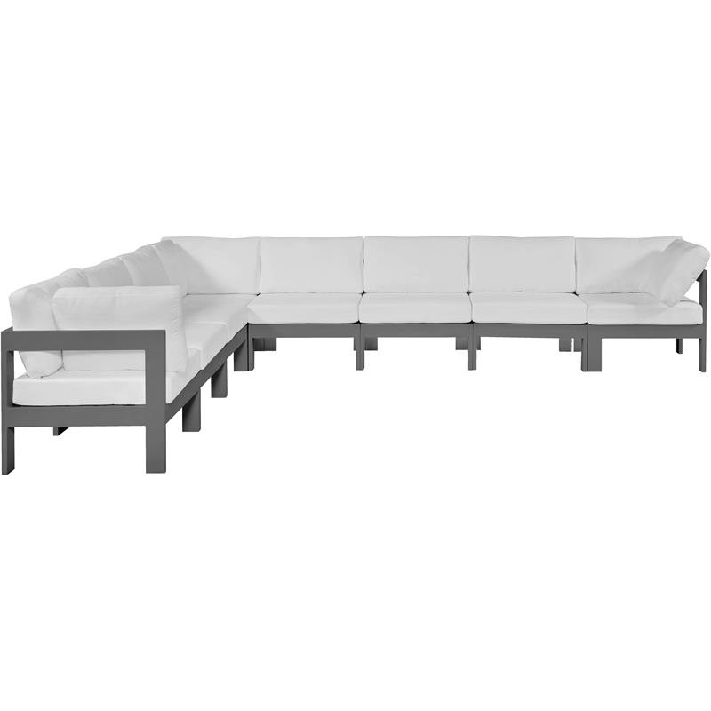 Meridian Furniture Nizuc White Outdoor Patio Modular Sectional