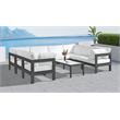 Meridian Furniture Nizuc White Outdoor Patio Modular Sectional