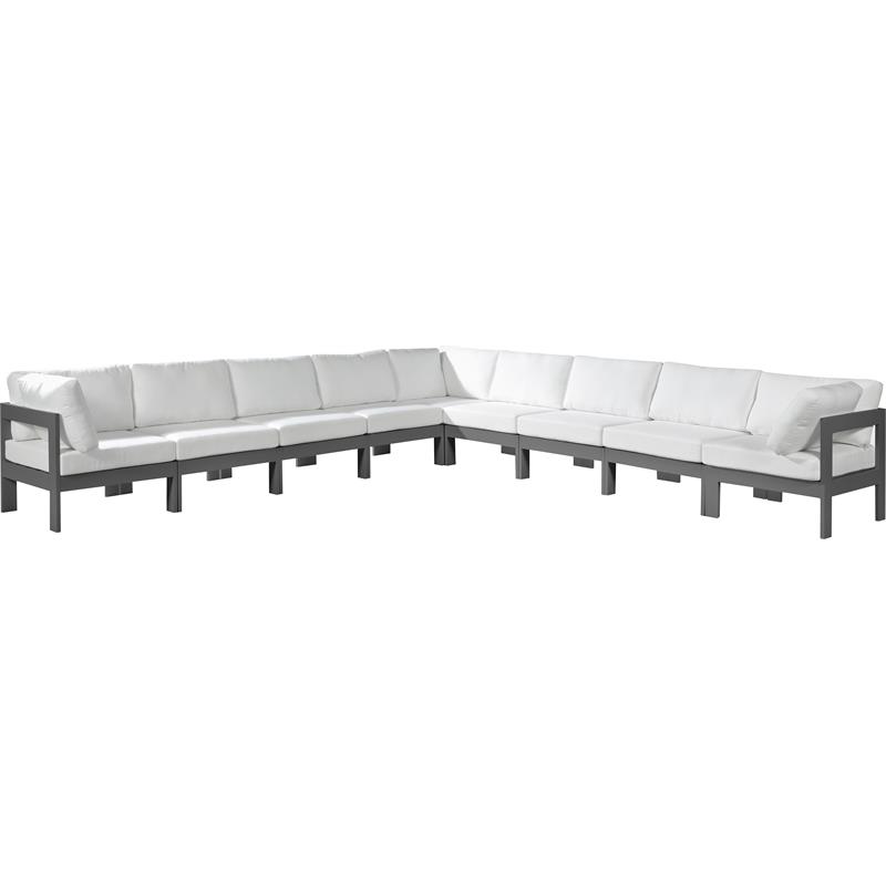 Meridian Furniture Nizuc White Outdoor Patio Modular Sectional