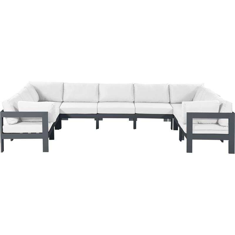 Meridian Furniture Nizuc White Outdoor Patio Modular Sectional