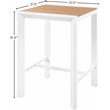 Meridian Furniture Nizuc Brown Wood Outdoor Patio Square Bar Table