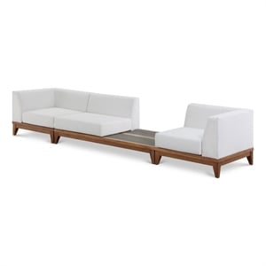 Meridian Furniture Rio Off White Water Resisting Fabric Modular Sofa