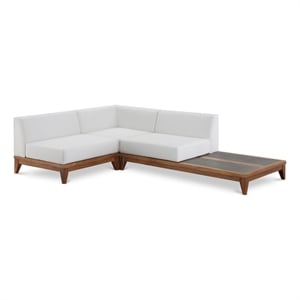 Meridian Furniture Rio Off White Water Resisting Fabric Modular Sectional
