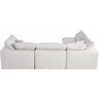 Meridian Furniture Serene Cream Linen Fabric Deluxe Modular Sectional