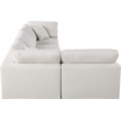 Meridian Furniture Serene Cream Linen Fabric Deluxe Modular Sectional