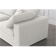 Meridian Furniture Serene Cream Linen Fabric Deluxe Modular Sectional