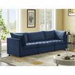 Meridian Furniture Jacob Navy Velvet Modular Sofa