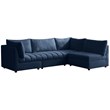 Meridian Furniture Jacob Navy Velvet Modular Sectional