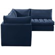 Meridian Furniture Jacob Navy Velvet Modular Sectional