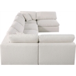 Meridian Furniture Serene Cream Linen Fabric Deluxe Modular Sectional