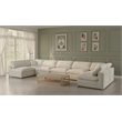 Meridian Furniture Serene Cream Linen Fabric Deluxe Modular Sectional