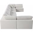 Meridian Furniture Serene Cream Linen Fabric Deluxe Modular Sectional
