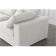 Meridian Furniture Serene Cream Linen Fabric Deluxe Modular Sectional