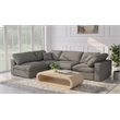 Meridian Furniture Serene Grey Linen Fabric Deluxe Modular Sectional