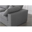 Meridian Furniture Serene Grey Linen Fabric Deluxe Modular Sectional