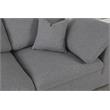 Meridian Furniture Serene Grey Linen Fabric Deluxe Modular Sectional