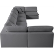 Meridian Furniture Serene Grey Linen Fabric Deluxe Modular Sectional
