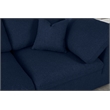 Meridian Furniture Serene Navy Linen Fabric Deluxe Modular Sectional