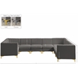 Meridian Furniture Alina Grey Velvet Modular Sectional
