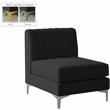 Meridian Furniture Alina Black Velvet Armless Chair