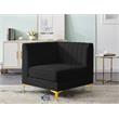 Meridian Furniture Alina Black Velvet Corner Chair