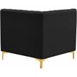 Meridian Furniture Alina Black Velvet Corner Chair