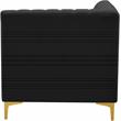 Meridian Furniture Alina Black Velvet Corner Chair