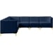 Navy/6-Piece: 3 Armless Chair, 3 Corner Chair