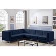 Meridian Furniture Alina Navy Velvet Modular Sectional