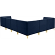 Meridian Furniture Alina Navy Velvet Modular Sectional