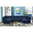 Meridian Furniture Alina Navy Velvet Modular Sectional
