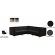 Meridian Furniture Alina Black Velvet Modular Sectional