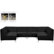 Meridian Furniture Alina Black Velvet Modular Sectional