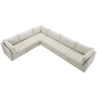 Meridian Furniture Jacob Cream Velvet Modular Sectional