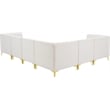 Meridian Furniture Alina Cream Velvet Modular Sectional