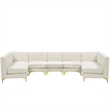 Meridian Furniture Alina Cream Velvet Modular Sectional
